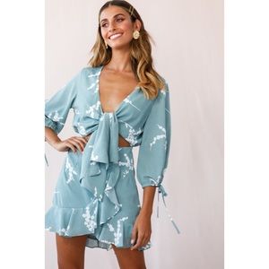 Selfie Leslie Stavroulla Tie-Front Three Quarter Sleeve Dress